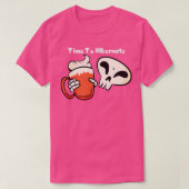 Time To Hibernate Funny Skeleton Drinking Beer Hib Tシャツ (デザイン正面)