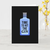 Time To Hit the Gin lets Start theパーティー カード (黄色い花)