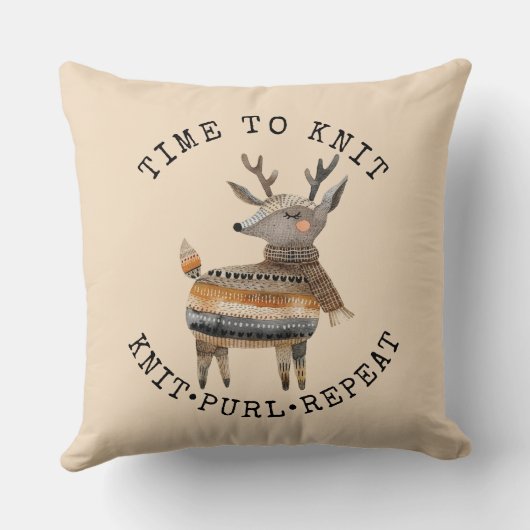Time to Knit  クッション (裏面)