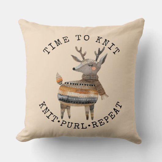 Time to Knit  クッション (正面)