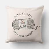 Time to Knit Blush Pink クッション (正面)