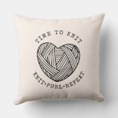 Time to Knit Blush Pink クッション (裏面)