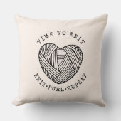 Time to Knit Blush Pink クッション (正面)