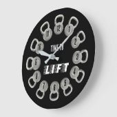 Time to Lift Kettlebell Wall Clock ラージ壁時計 (傾斜)
