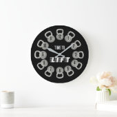 Time to Lift Kettlebell Wall Clock ラージ壁時計 (ホーム)