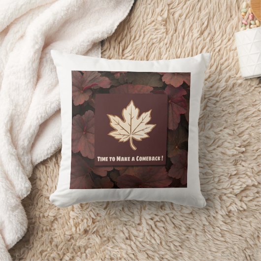 Time to Make a Comeback – Autumn Leaf Pillow クッション (ブランケット)