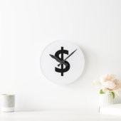 Time to make money ラウンド壁時計 (ホーム)