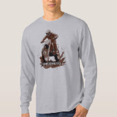 Time to Moto Dirt Bike Graphic Long Sleve T-Shirt Tシャツ (正面)