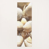 Time to or リラックス Your Text Sea Shells写真 ヨガマット (裏面)