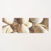 Time to or リラックス Your Text Sea Shells写真 ヨガマット (正面(横))