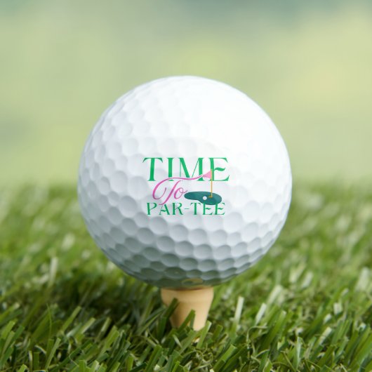 Time to Par-Tee Fun Golf Themed Bachelorette ゴルフボール (インサイチュ 木)