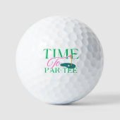 Time to Par-Tee Fun Golf Themed Bachelorette ゴルフボール (正面)