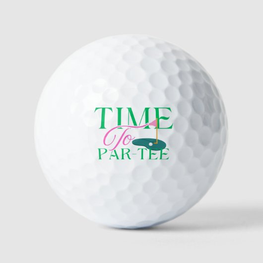 Time to Par-Tee Fun Golf Themed Bachelorette ゴルフボール (正面)