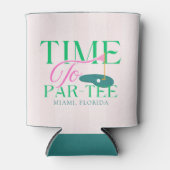 Time to Par-Tee Fun Golf Themed Bachelorette 缶クーラー (正面)