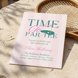 Time to Party Fun Golf Theme Party 招待状