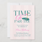 Time to Party Fun Golf Theme Party 招待状 (正面)