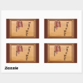 Time to Relax brown Rectangular Sticker Label 長方形シール (シート)