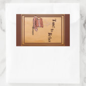 Time to Relax brown Rectangular Sticker Label 長方形シール (バッグ)