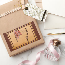 Time to Relax brown Rectangular Sticker Label 長方形シール