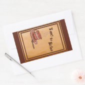 Time to Relax brown Rectangular Sticker Label 長方形シール (封筒)