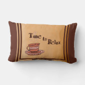 Time to Relax "Chocolate Bar" Brown Lumbar Pillow ランバークッション (裏面)