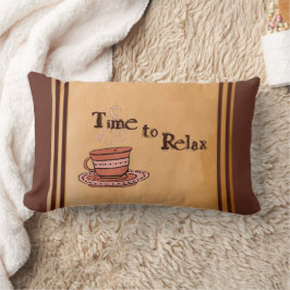 Time to Relax "Chocolate Bar" Brown Lumbar Pillow ランバークッション