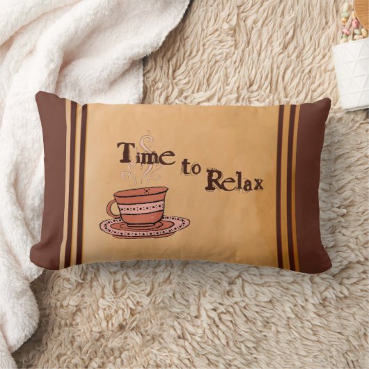 Time to Relax "Chocolate Bar" Brown Lumbar Pillow ランバークッション (ブランケット)
