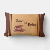 Time to Relax "Chocolate Bar" Brown Lumbar Pillow ランバークッション (正面)