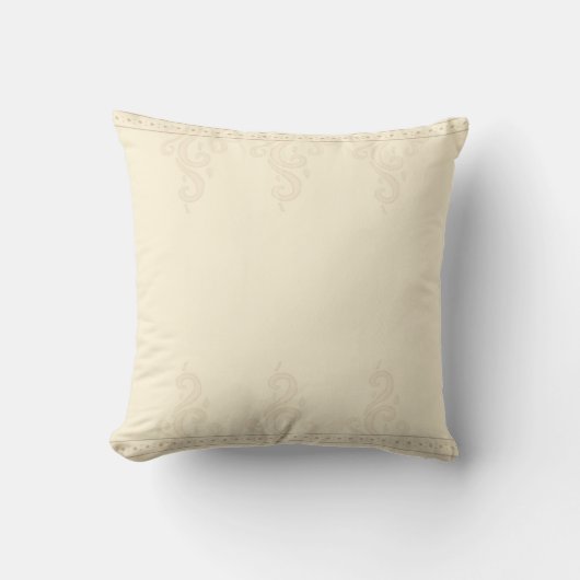 Time to Relax Cream Yellow Throw Pillow  クッション (正面)