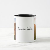 Time to Relax Dog Sunset Coffee Mug マグカップ (中央)