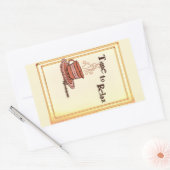 Time to Relax yellow Rectangular Sticker Label 長方形シール (封筒)