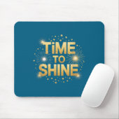 Time To Shine Motivational Sparkle Design With Sta マウスパッド (マウス)