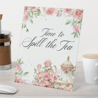 Time to spill the tea birthday high tea 台座サイン