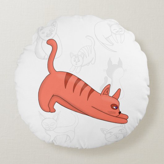 Time to Stretch Duvet Cover ラウンドクッション (正面)