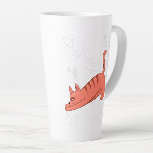 Time to Stretch Two-Tone Coffee Mug Teapot カフェラテマグ (右アングル)