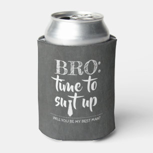 Time To Suit Up - Groomsmanプロポーショおもしろいン 缶クーラー