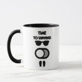 Time to Unwind Funny Relax Mode Design マグカップ (左)