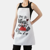 Time To Wine Wind Down Apron - Chef BBQ Gift エプロン (インサイチュ)