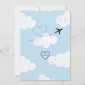 Time TWO Fly, Airplane 2nd birthday 招待状 (裏面)