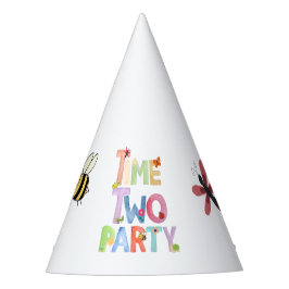Time Two Party Paper Plates ,Bug Themed 2nd Birthd パーティーハット