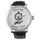 Time Watch - Humorous Alarm Clock Newlywed Gift 腕時計 (正面)