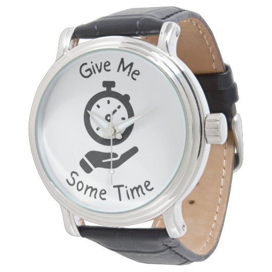 Time Watch - Humorous Alarm Clock Newlywed Gift 腕時計 (アングル)