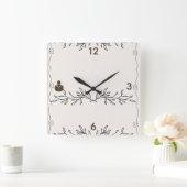Time Well Read – Personalized Acrylic Wall Clock スクエア壁時計 (ホーム)