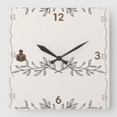 Time Well Read – Personalized Acrylic Wall Clock スクエア壁時計 (正面)