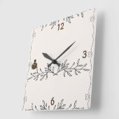 Time Well Read – Personalized Acrylic Wall Clock スクエア壁時計 (傾斜)