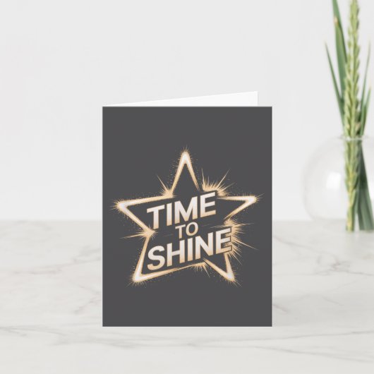 Time Women To Shine Motivational Star Men Kids  カード (正面)