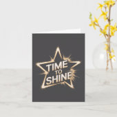 Time Women To Shine Motivational Star Men Kids  カード (黄色い花)
