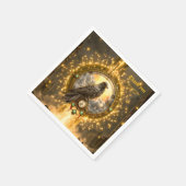 Timekeeper Raven – Gothic Clockwork  スタンダードカクテルナプキン (角)