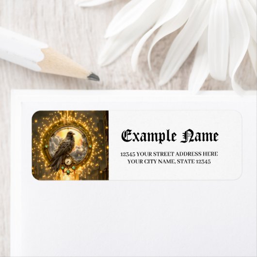 Timekeeper Raven – Gothic Clockwork  ラベル (インサイチュ)