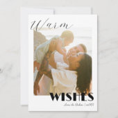 Timeles Warm Wishes Two Beach Family Photo シーズンカード (正面)